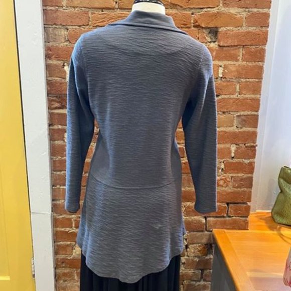 CMC Color Me Cotton Grey Button Up Sweater - Picture 2 of 2